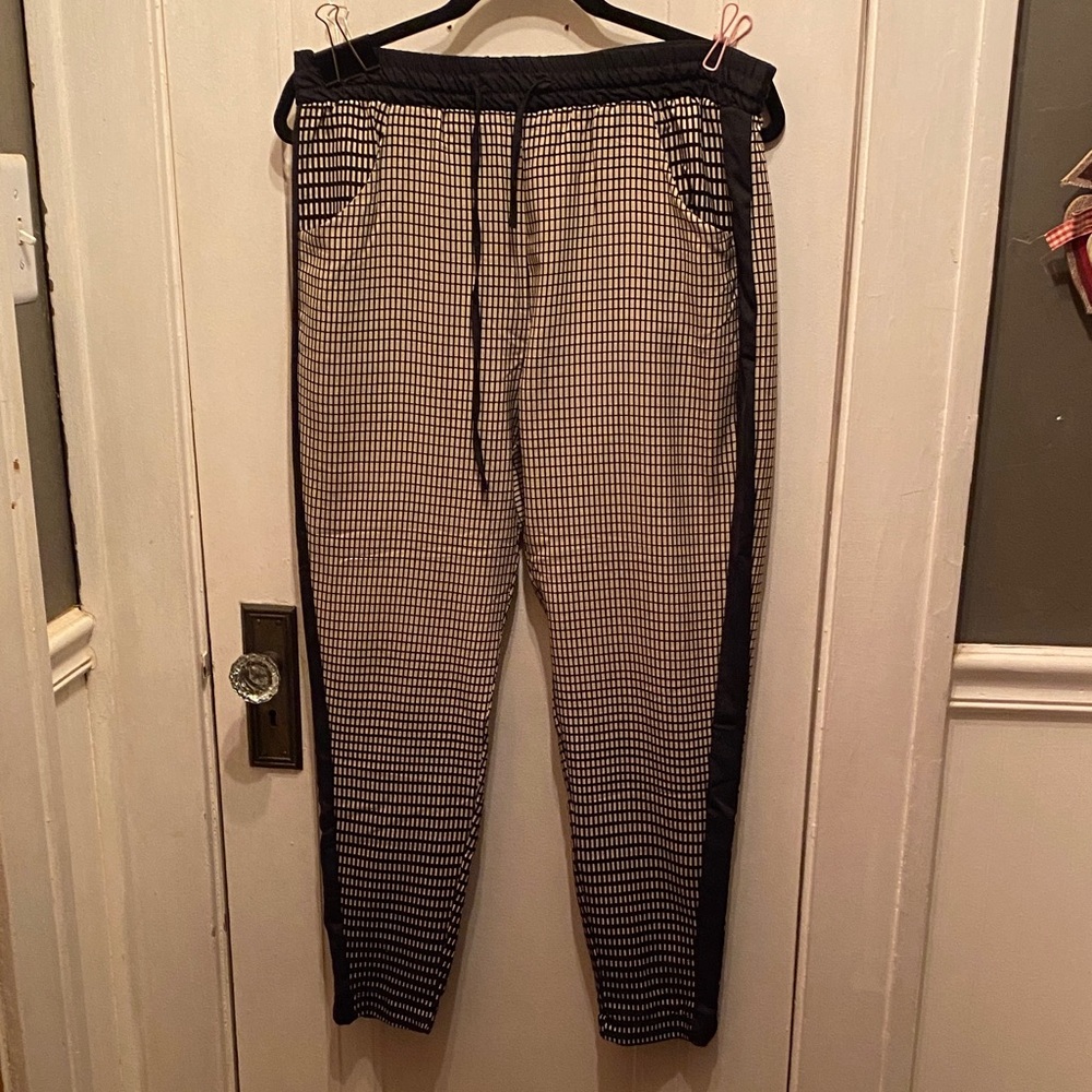 Sister Jane Black and Cream Checkered Trousers